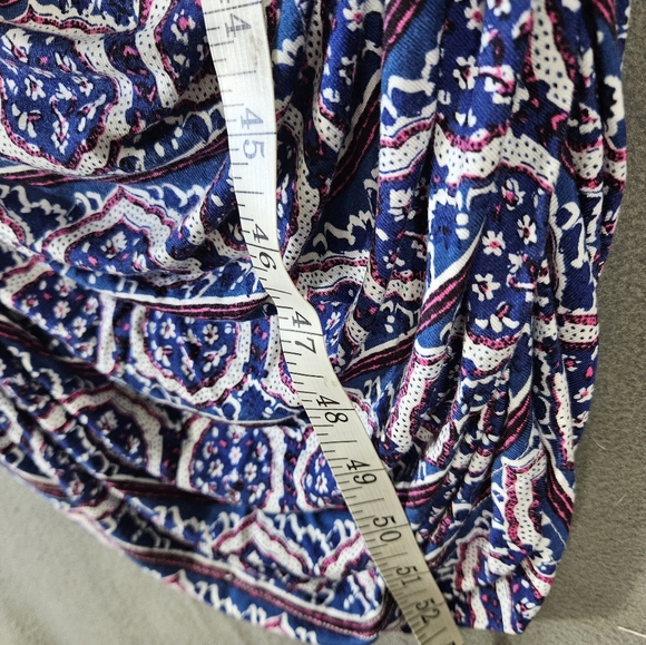 Moulinette Soeurs Ruched Column Dress Size XL Blue Medallion Motif Anthropologie - Picture 6 of 10